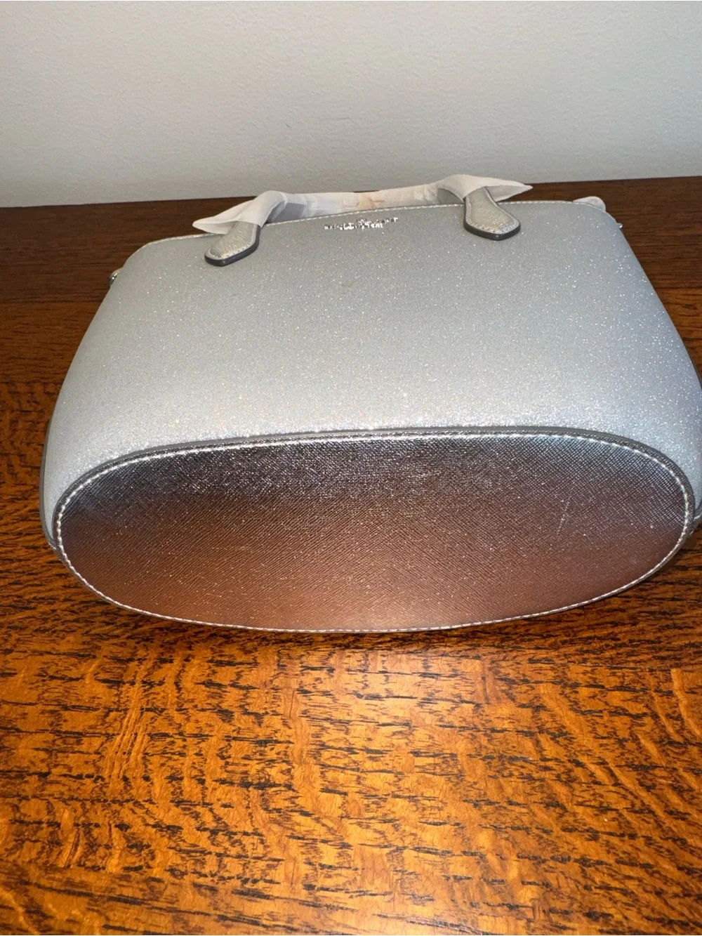 NWT Kate Spade Glimmer Satchel/Crossbody in Lunar Light Silver-Glitter